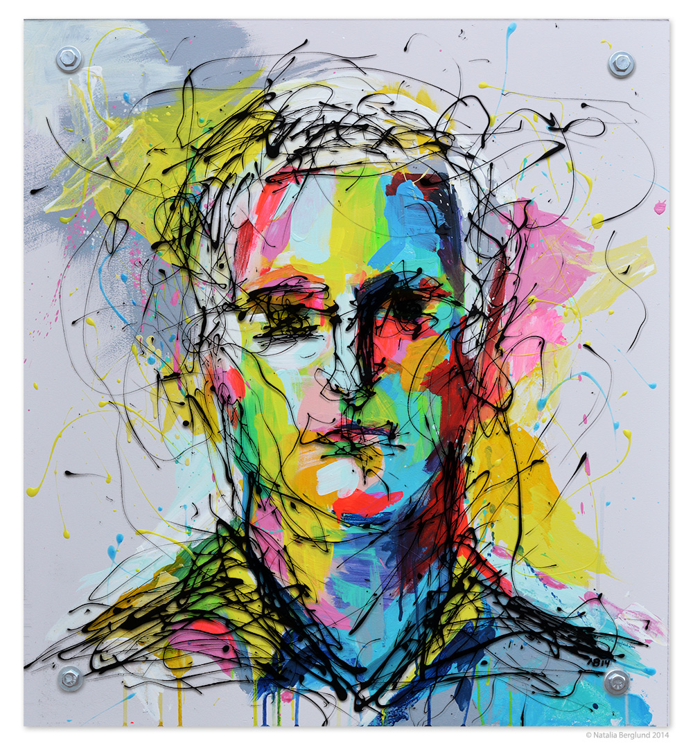 Adobe Portfolio portrait abstract colorful natalia berglund drip portrait plexiglass layers