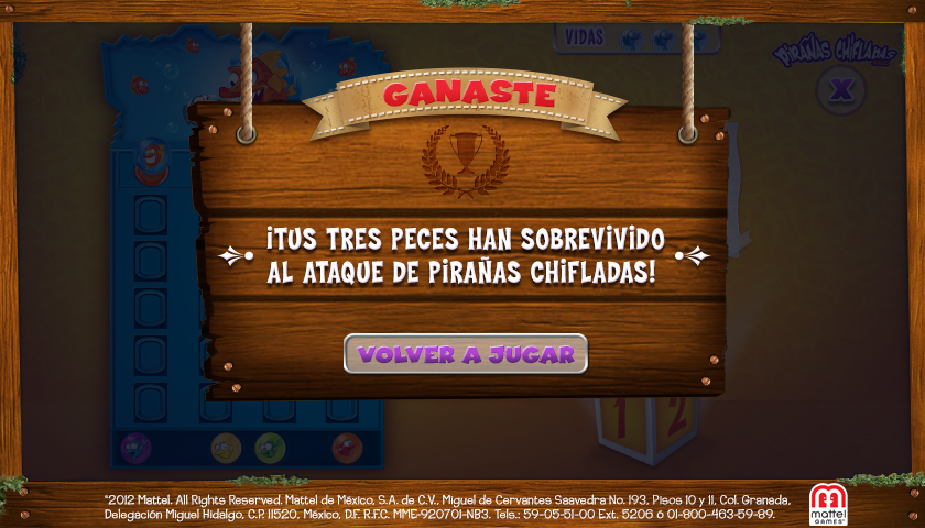 mattel game play fish water bubbles pirañas pirates sea app wood carlosV