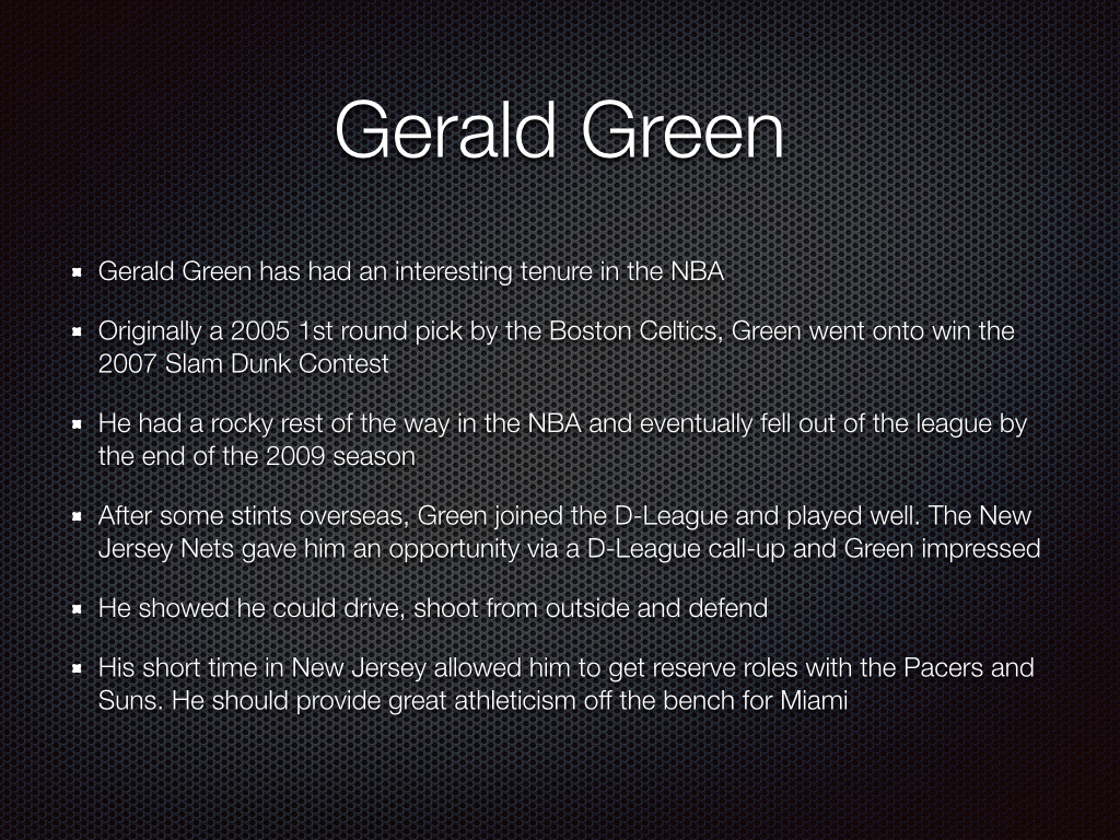 Miami Heat NBA basketball amare stoudemire gerald green Chris Bosh dwyane wade