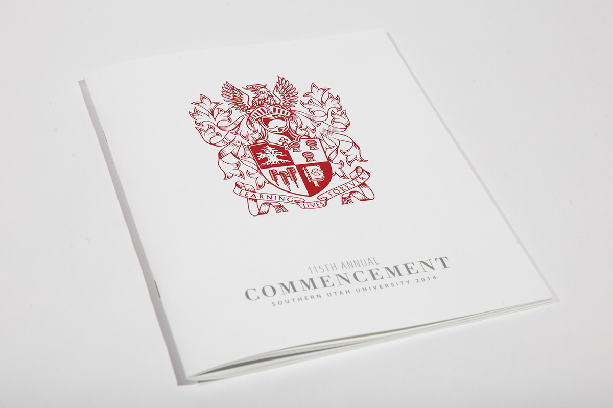 commencement graduation SUU Southern Utah University Program Booklet foil stamp