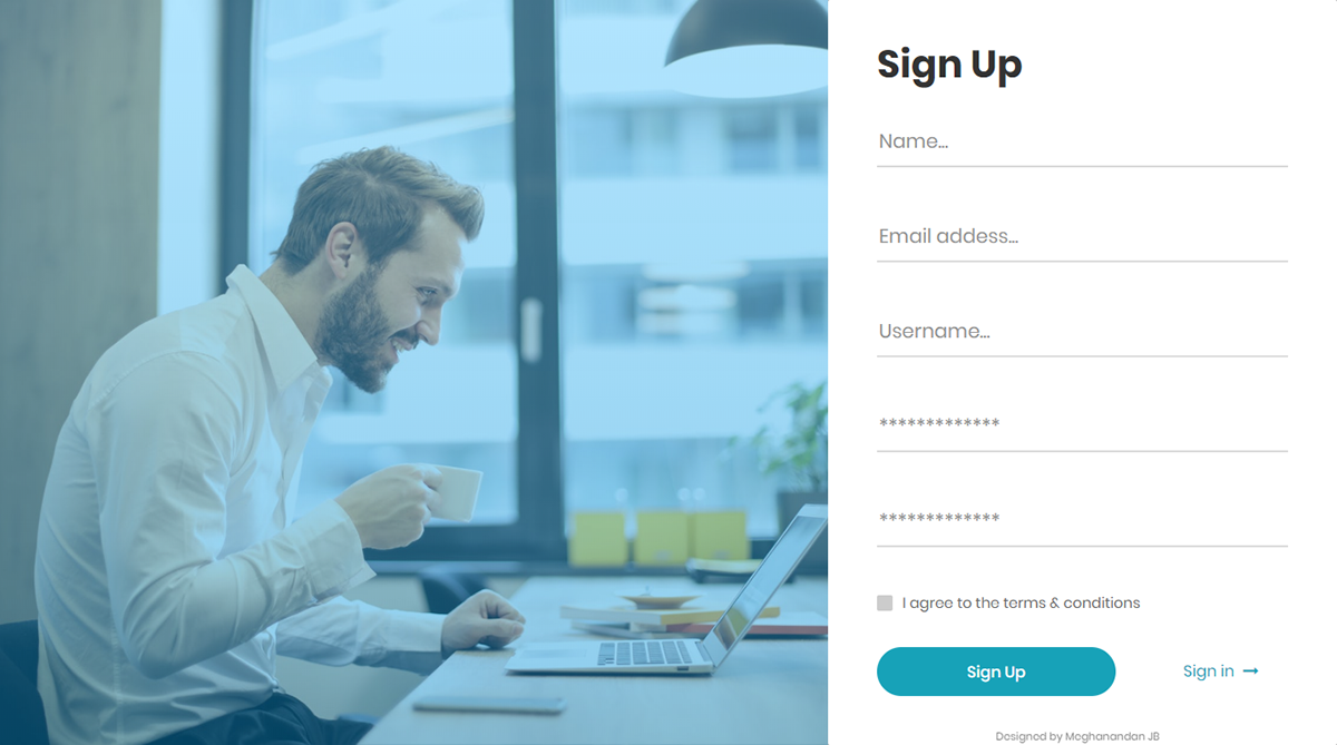 signup sign up signup template signup page 