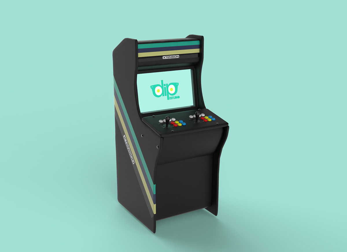 arcade arcademachine 3D modelado game keyshoot kid