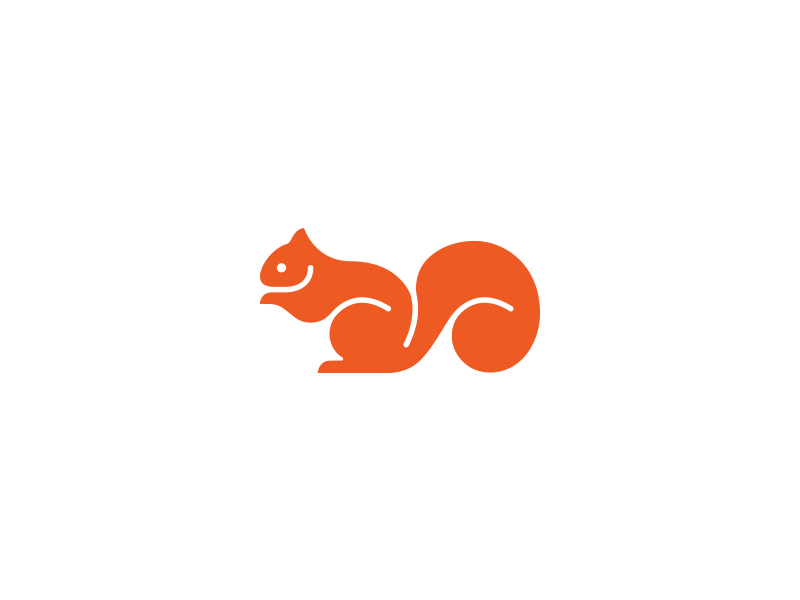 squirrel logo brending orange animal