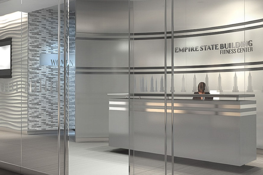 design otis Elevators gym fitness art deco 3d max AutoCAD rendering visualization empire state building