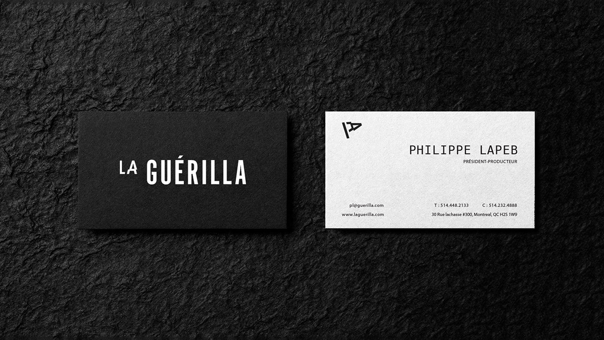 black White logo branding  identity Production Guerilla flag impact