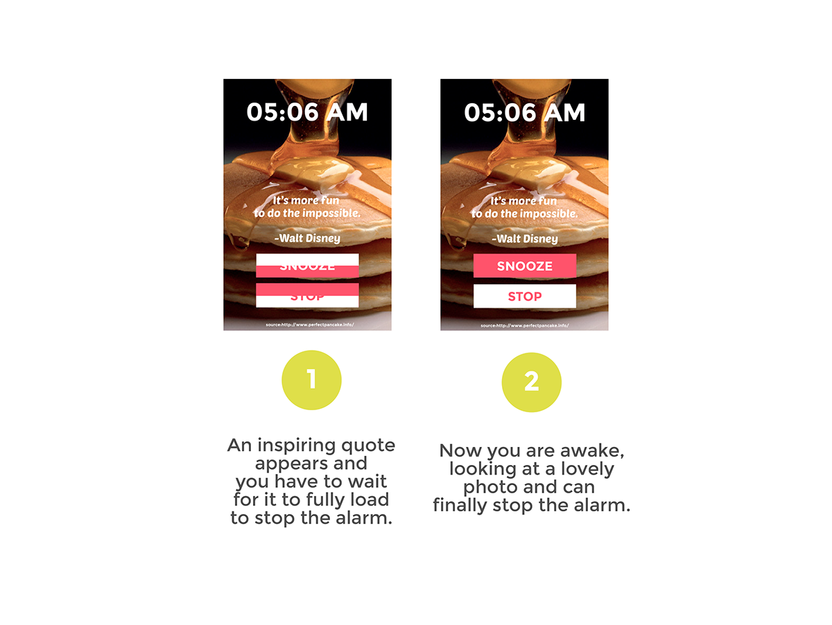 breakfast bitelights mobile alarm application
