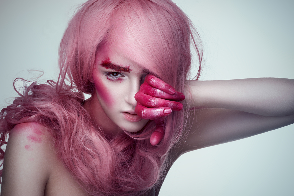 retouch retoucher postproduction PP beauty design art photoart ph model hair MUA artworks pink
