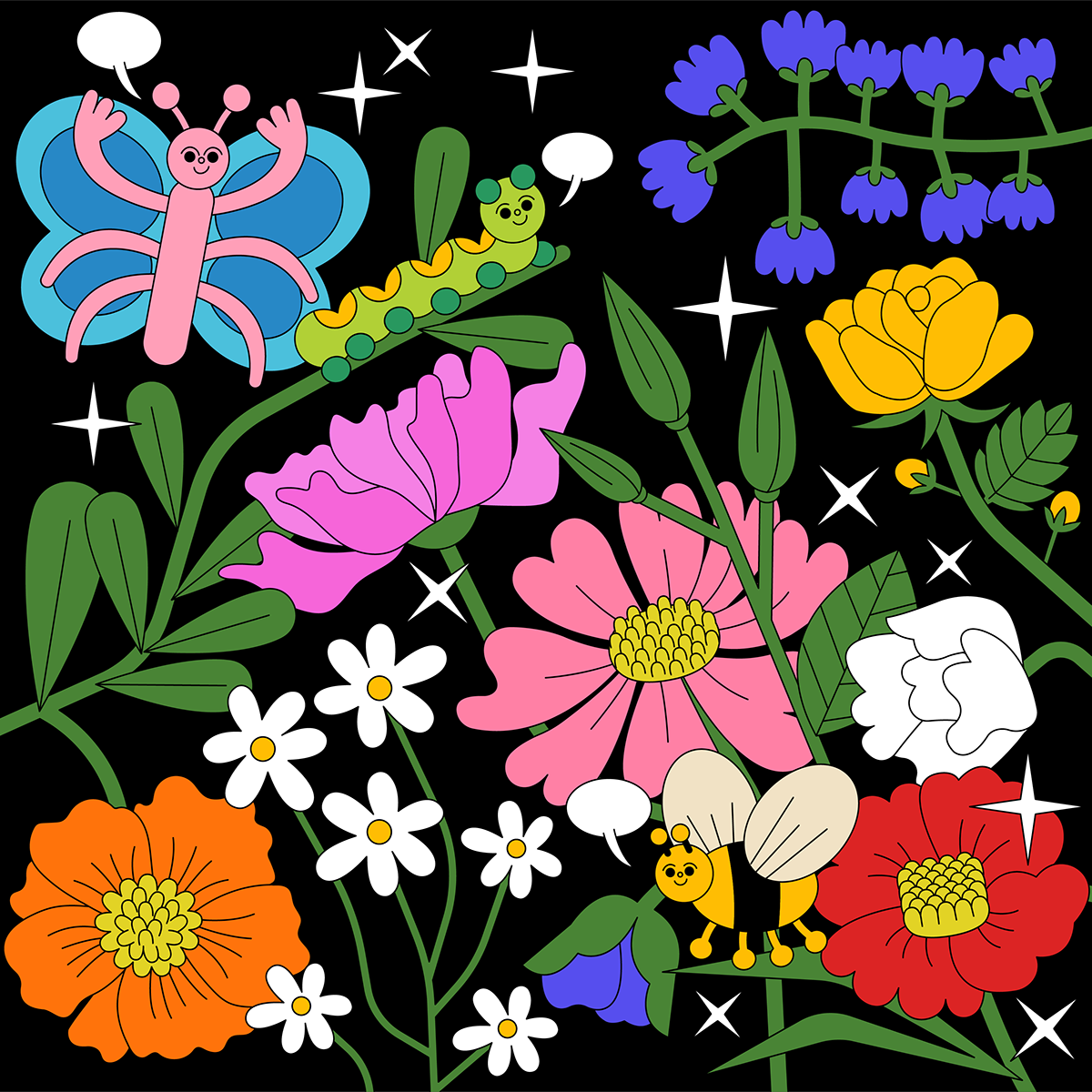 animal animation  floral flower Food  graphic design  ILLUSTRATION  motion poster typography  