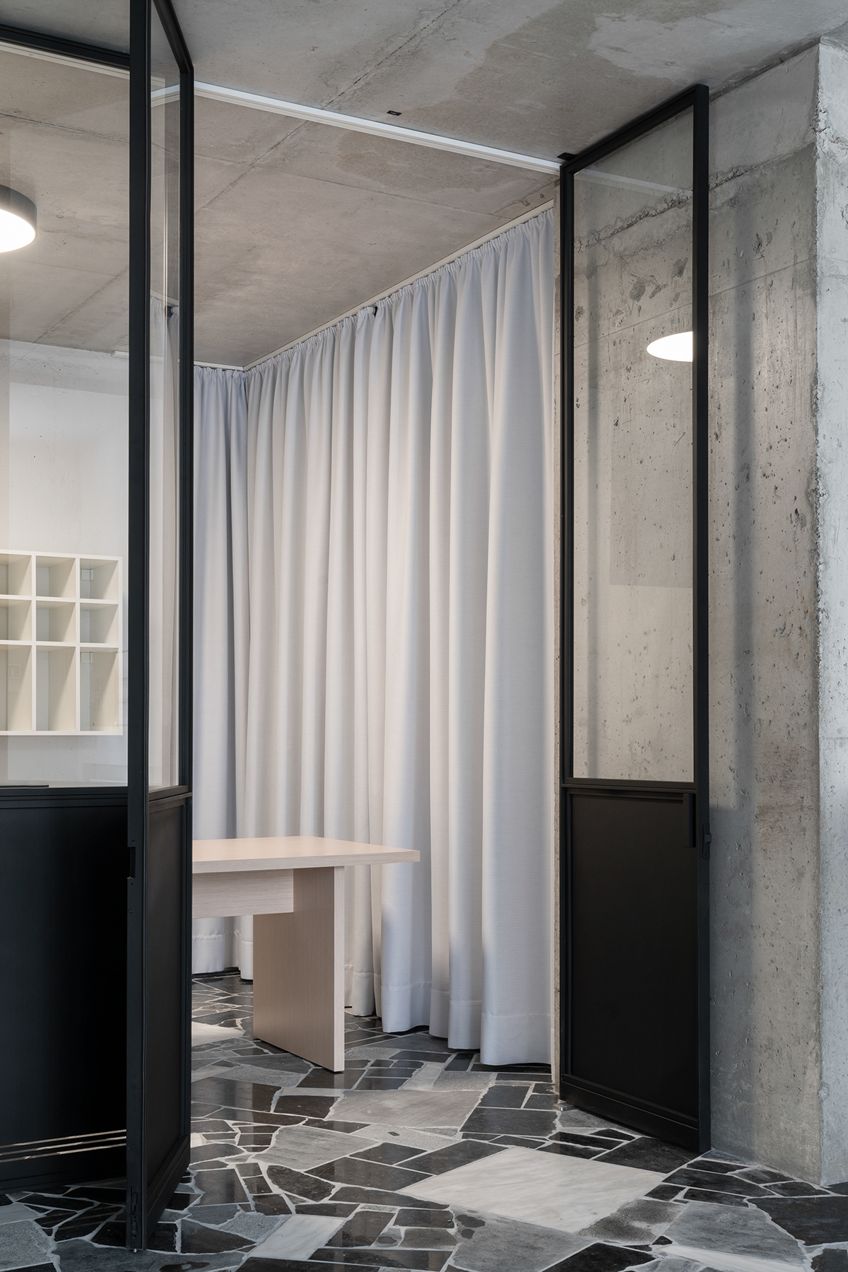 Office interiordesign iyaturabelidze yellowtrace Minimalism concrete Marble Kiyv