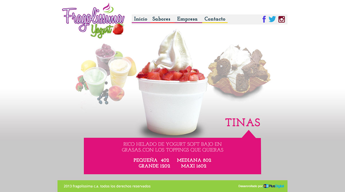 Web UI UIX design frozen yogurt
