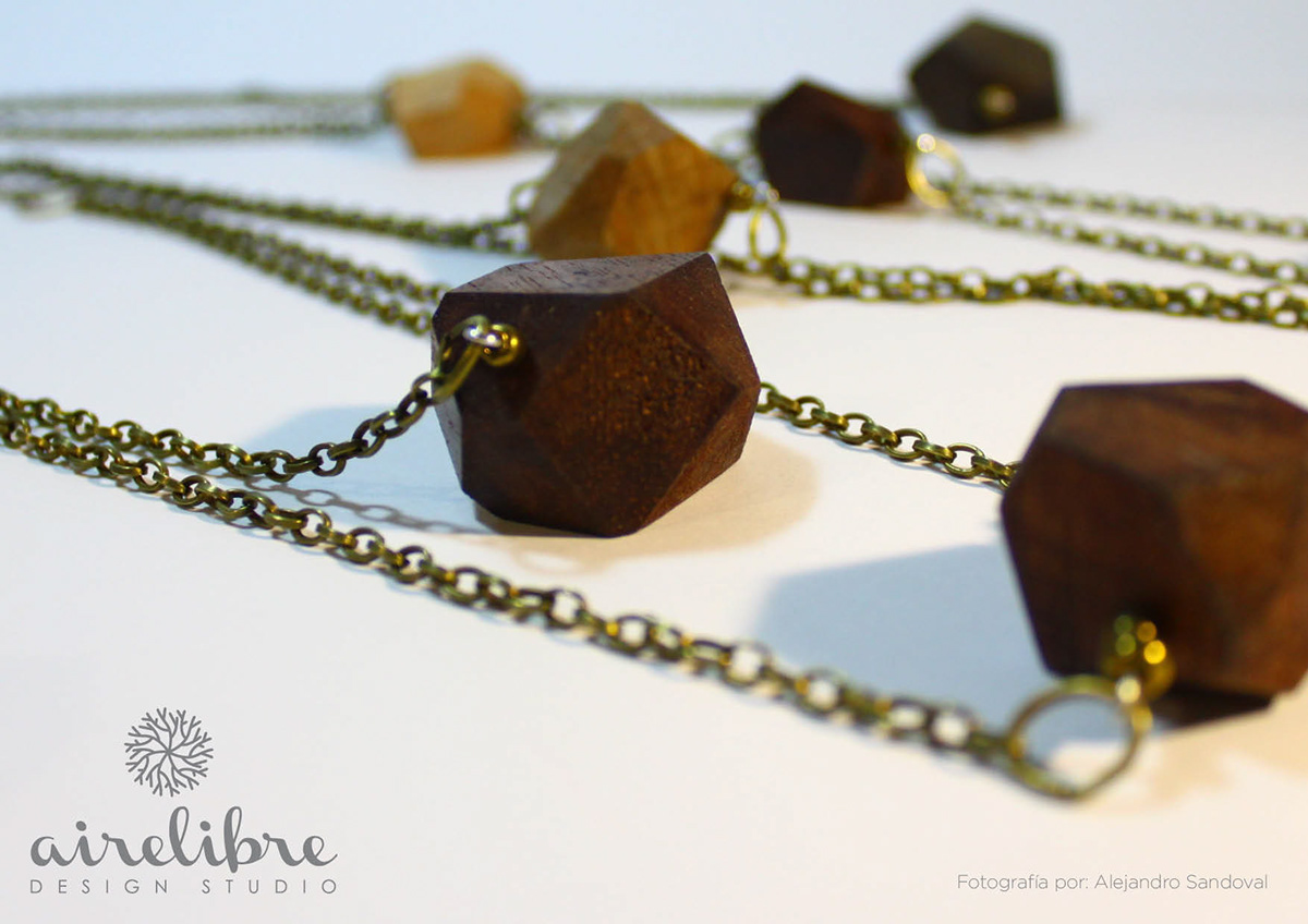 mexian design airelibre puebla design Sustainable Design sustainable jewelry material experimentation wood jewelry fabric jewelry paper jewelry