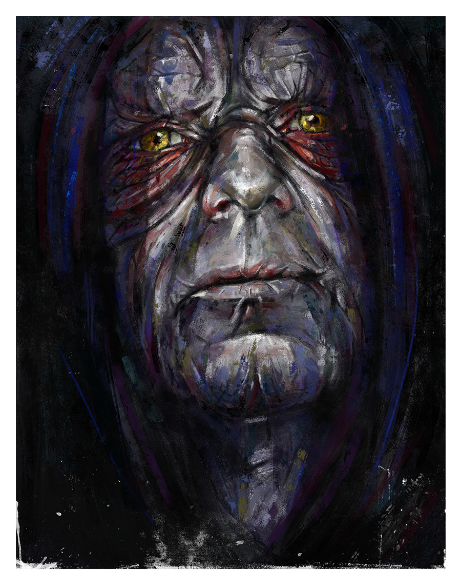 star wars paint portrait Darth Maul sidious emperor palpatine Dooku sith villain