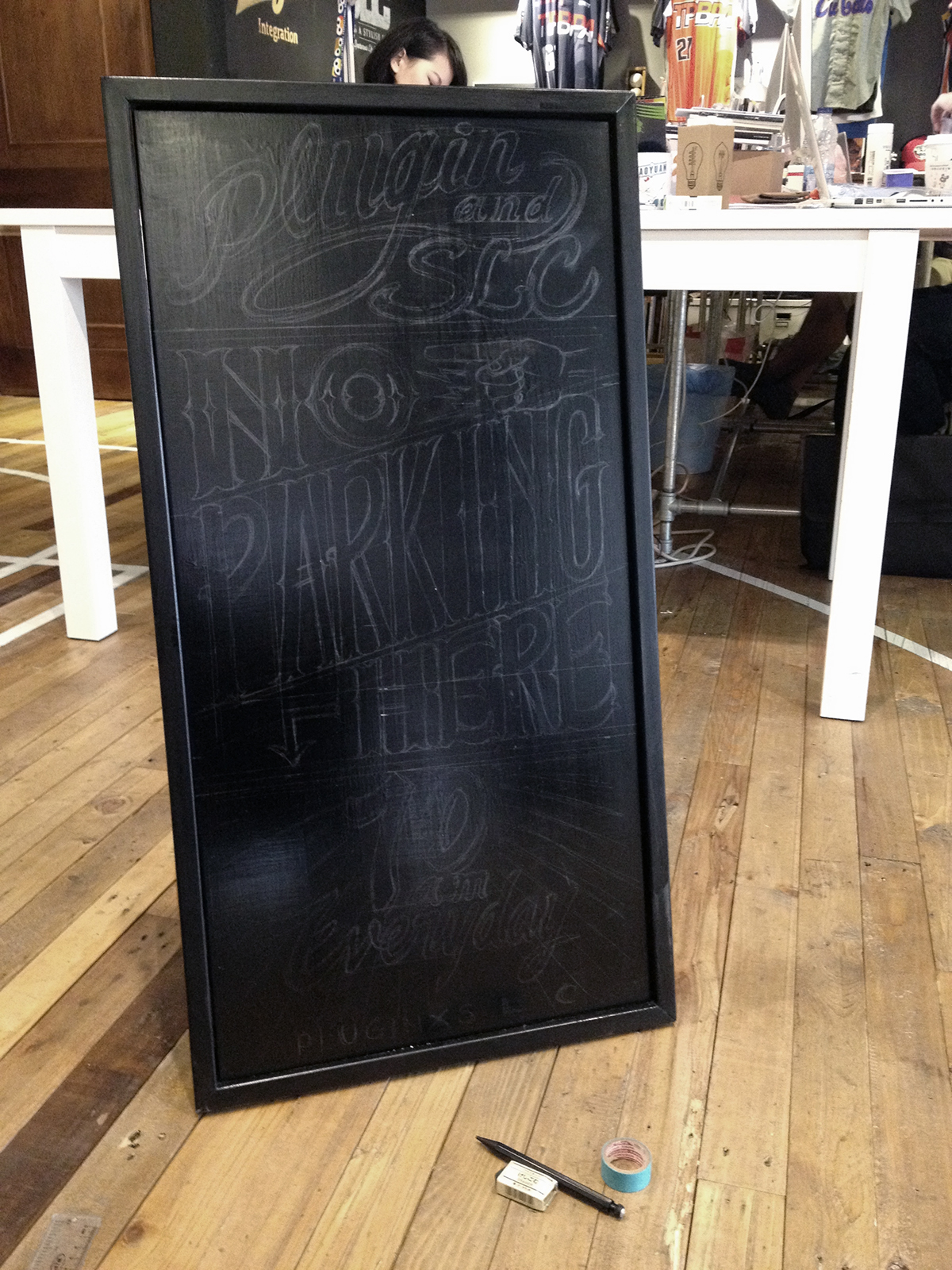 signboard sport Office chalk Chalkboard handdrawing iettering sketch sign typo art handmade graphic print blackboard