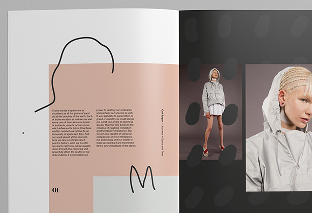 retouch print look book fashion makeup styling  typographic minimal simple Layout