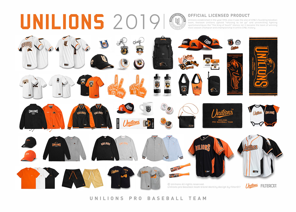 sport baseball filter017 graphic design  UniLions jersey branding  CIS VI design