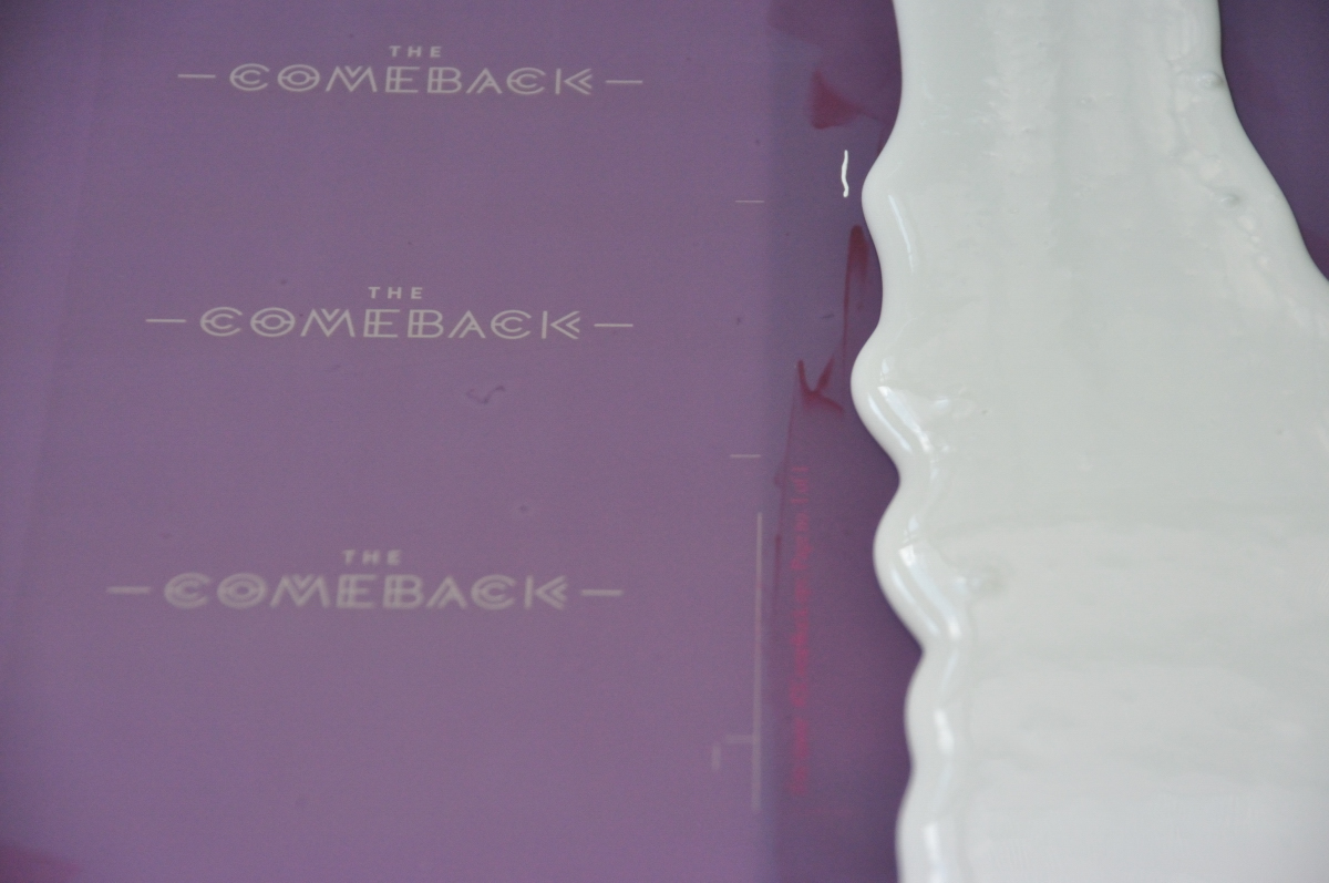 Comeback The Comeback  tind  b-positive twelvetimestwo silkscreen Serigraphy serigraph cards business Edge painted