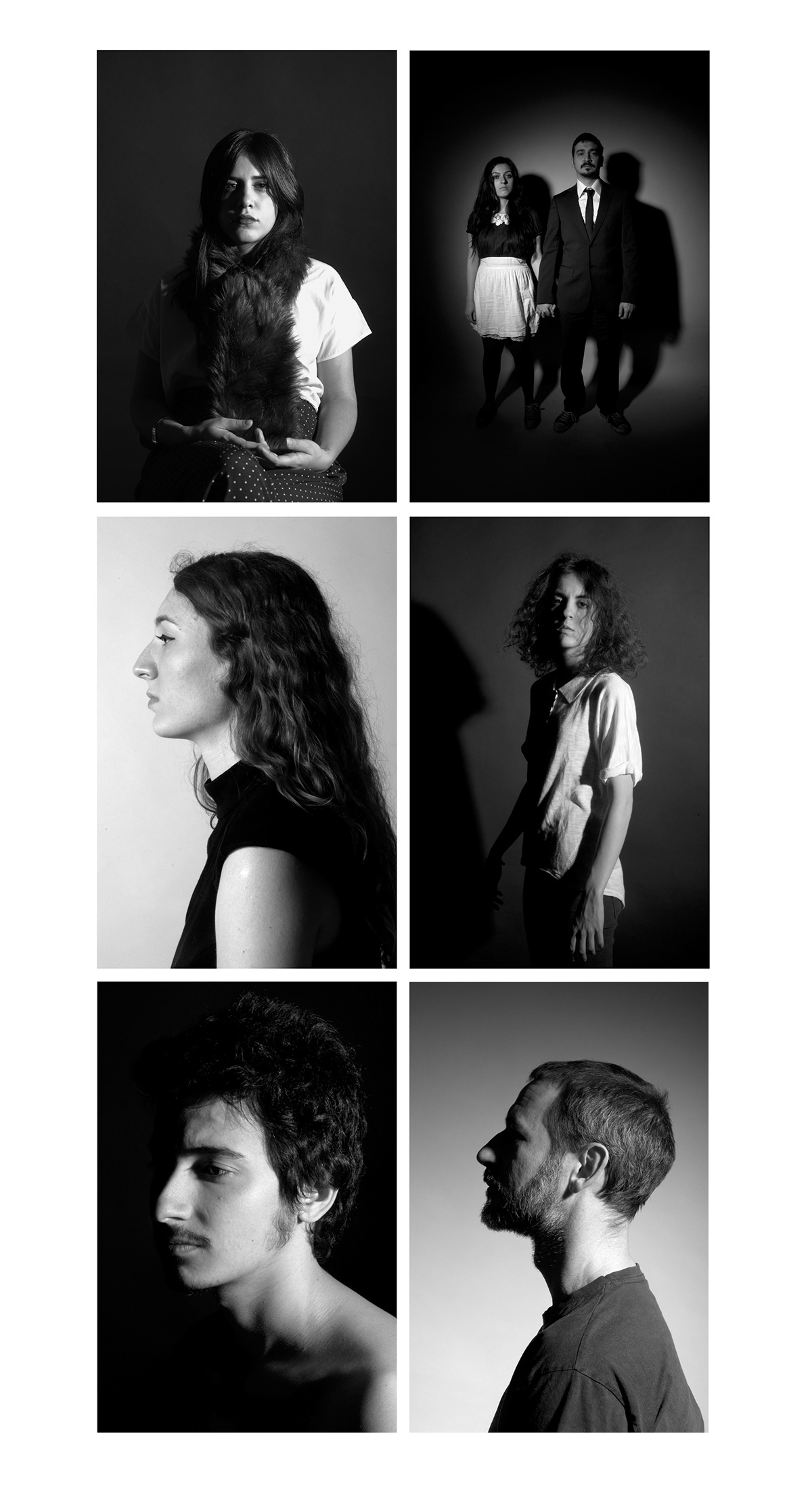 Studio Photography portraits black and white