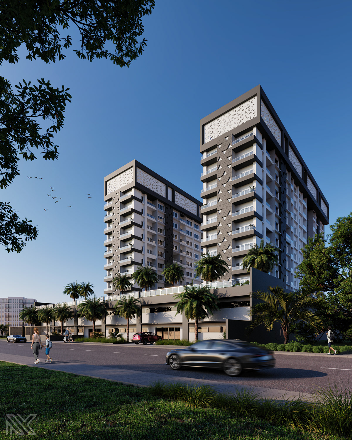 apartment apartment design architecture CGI condominium exterior real estate Render residential visualization