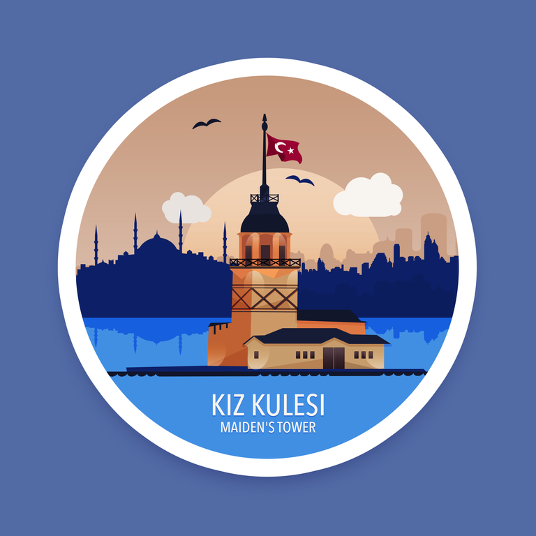 istanbul Turkey Icon vector 2D
