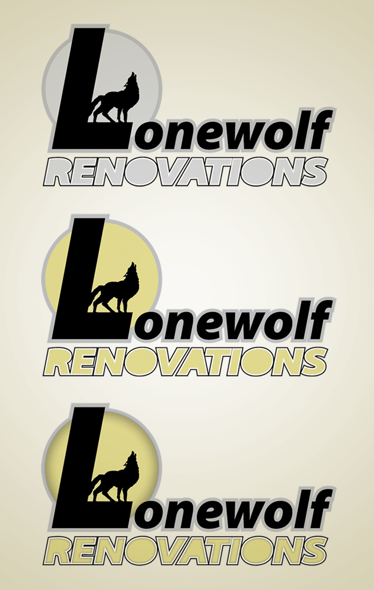 Brand Design Logo Design Stationery letterhead business card logo Logotype lonewolf business renovation work order
