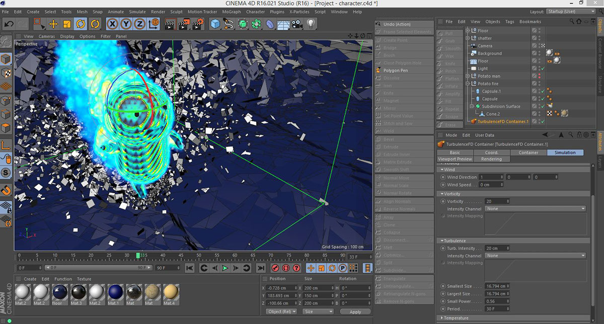 3d modeling 3d animation 3d art cinema4d Turbulence fd