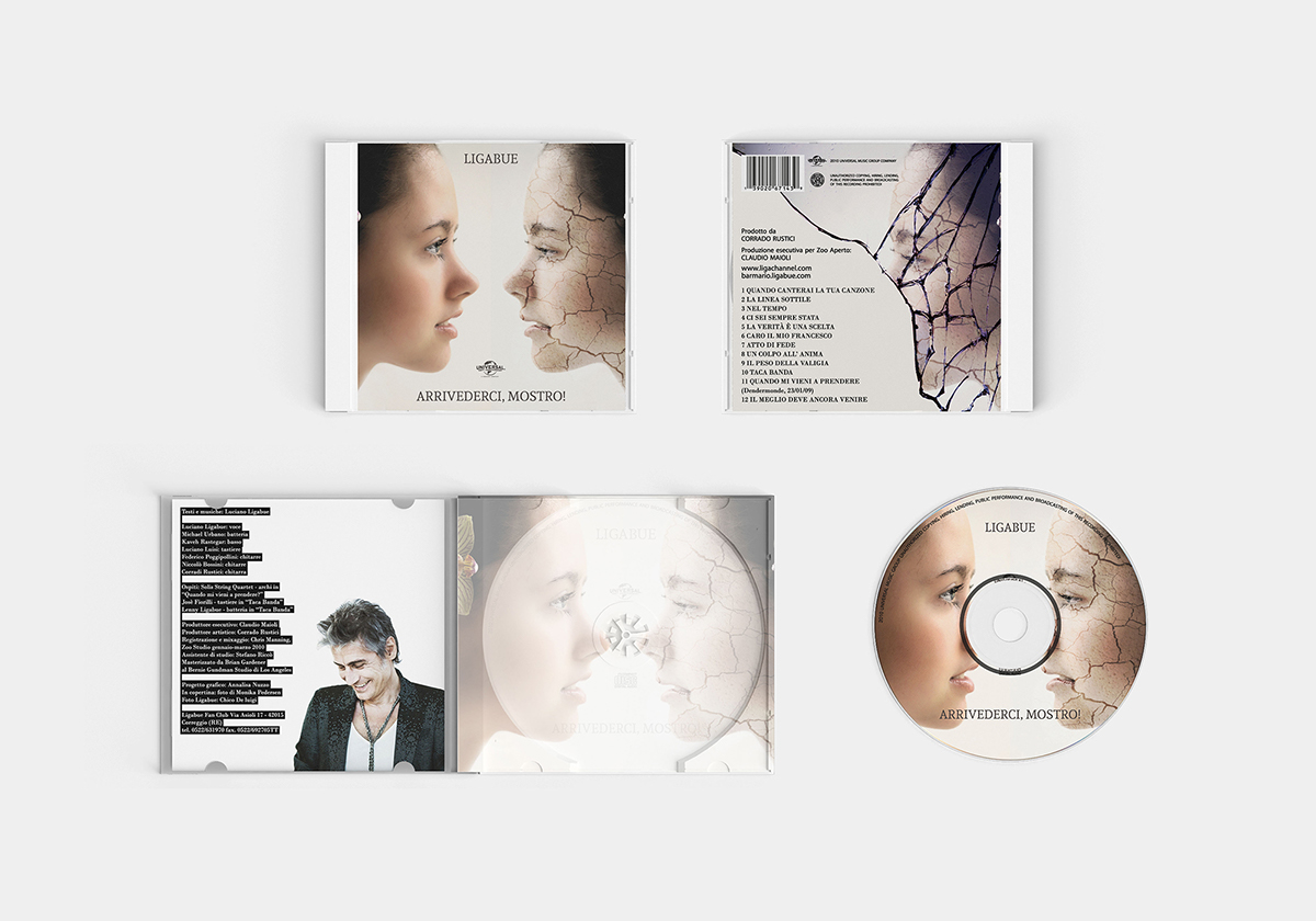music cd design photo editing cover graphic design  RESTYLING luciano ligabue song Album