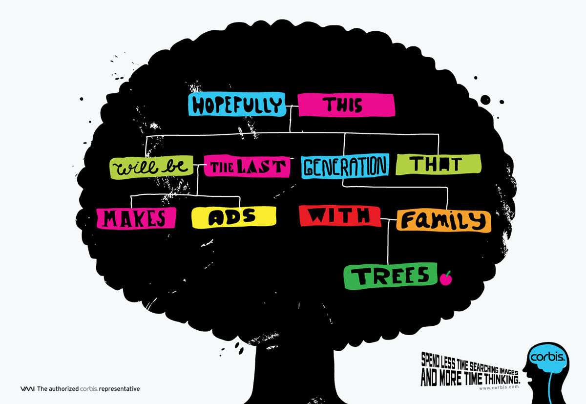 corbis image bank puns Family Tree ink rules think