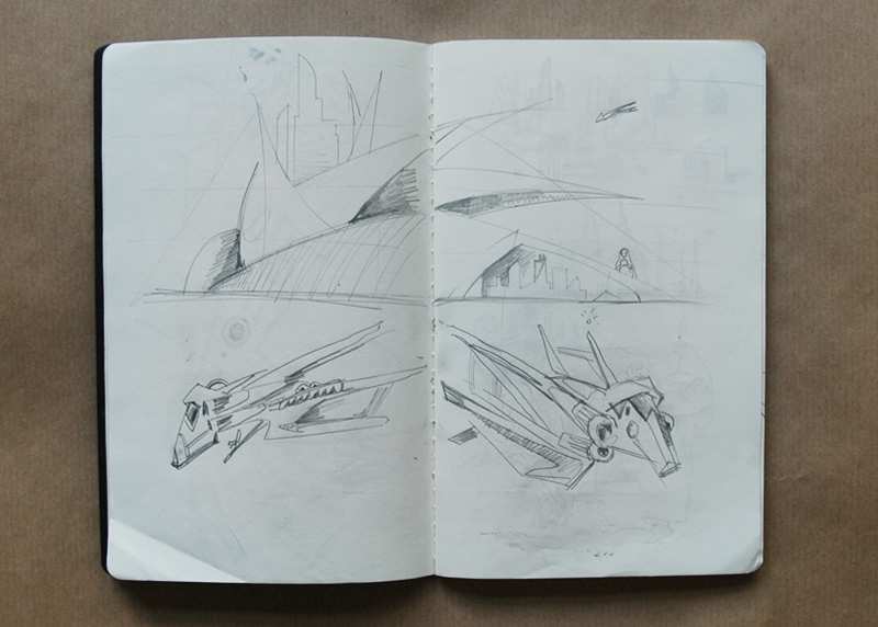 atlantis Sebastian reeve sketches drawings Moleskin notebook sketch