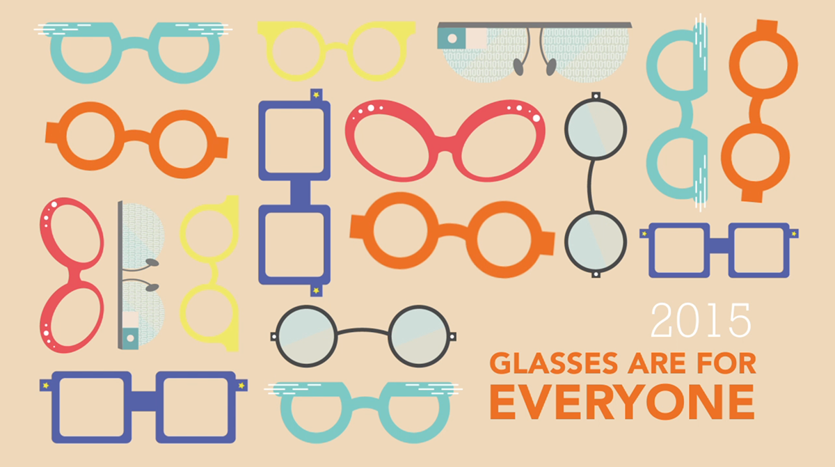 glasses evolution progression cute happy Google glass Silent Film