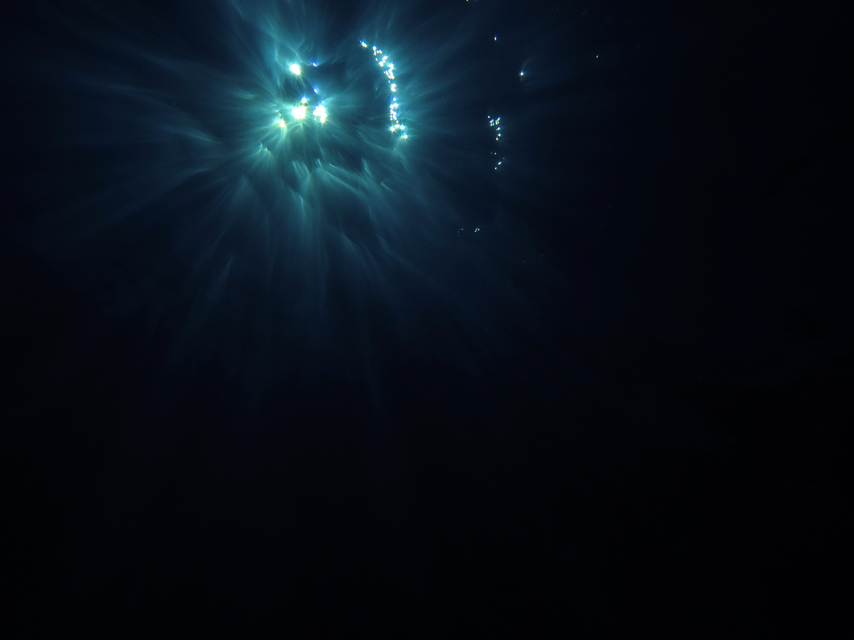 underwater Light and Darkness cosmos ethereal deep blue poetic Contemplative abstract poeticsofunderwater