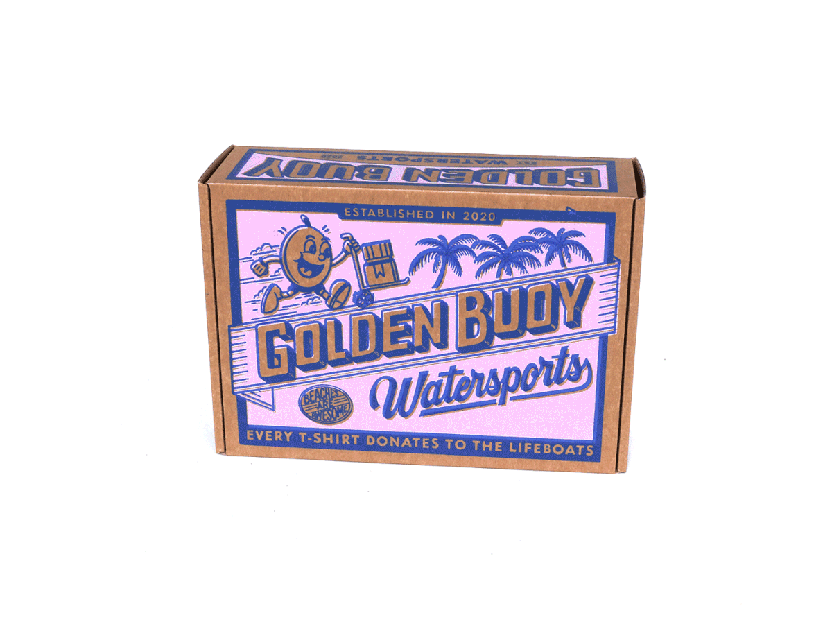 beach lettering Packaging Retro shipping shipping box Surf vintage