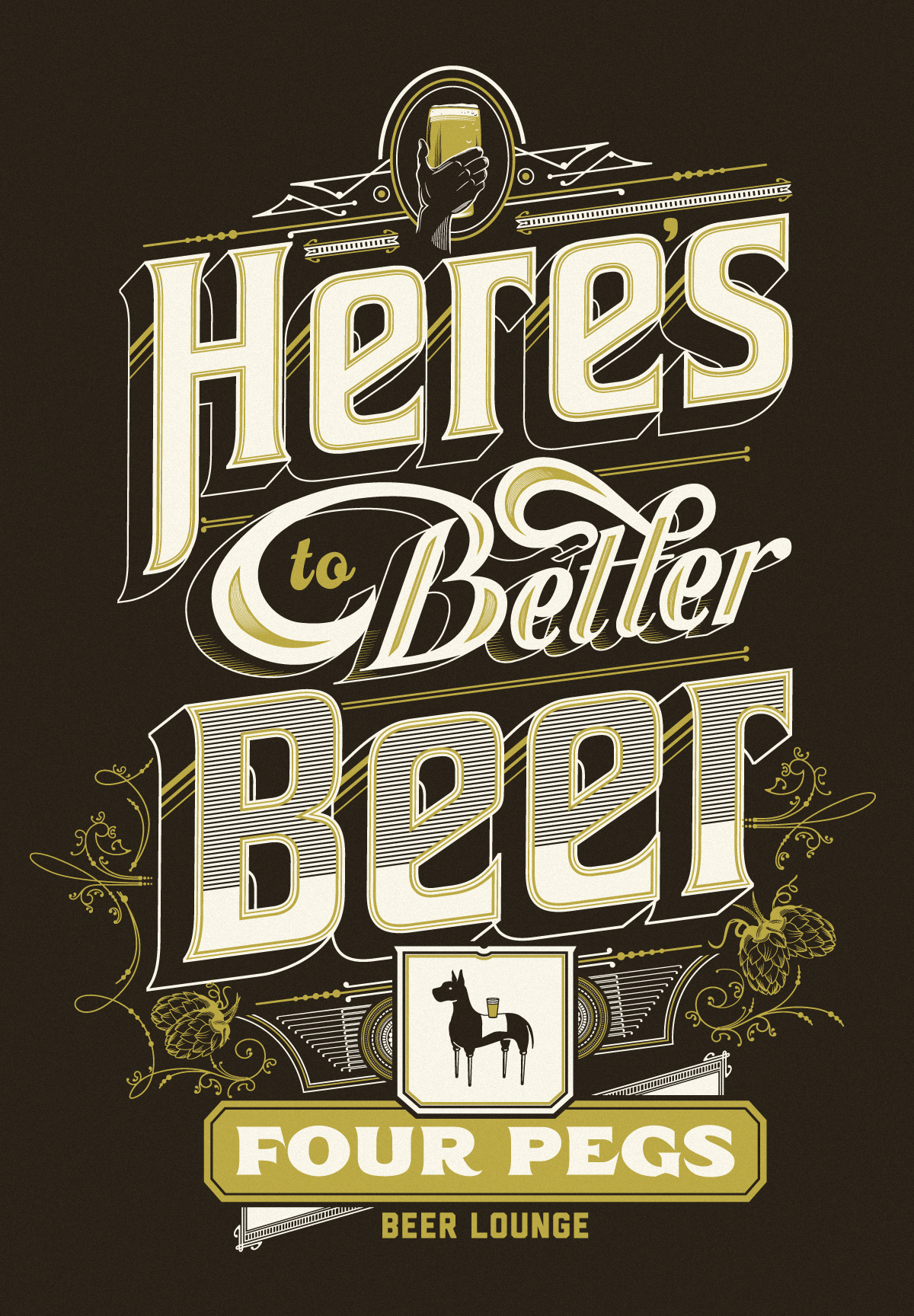 apparel lettering beer beverage