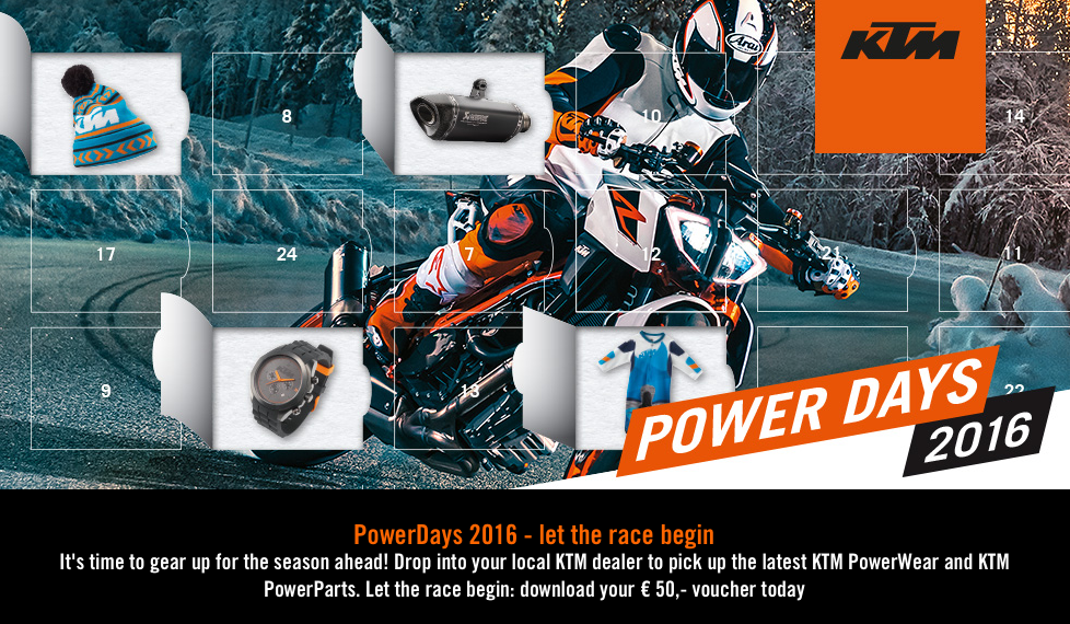 KTM motorcycle advertisement folder Promotion bikes Ready to race