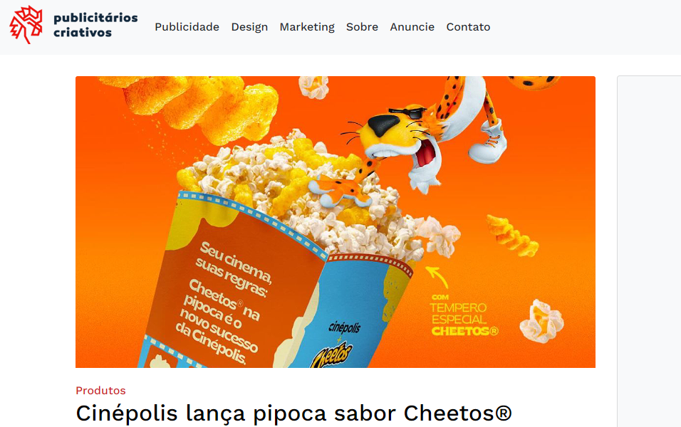 Cheetos pepsico Cinema produto design marketing   Brand Design Cinepolis Palomitas popcorn