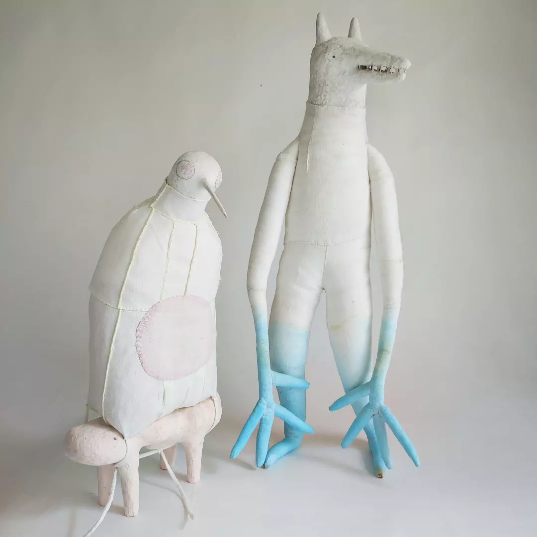 Artdoll arttoy ceramic art sculpture textile toy