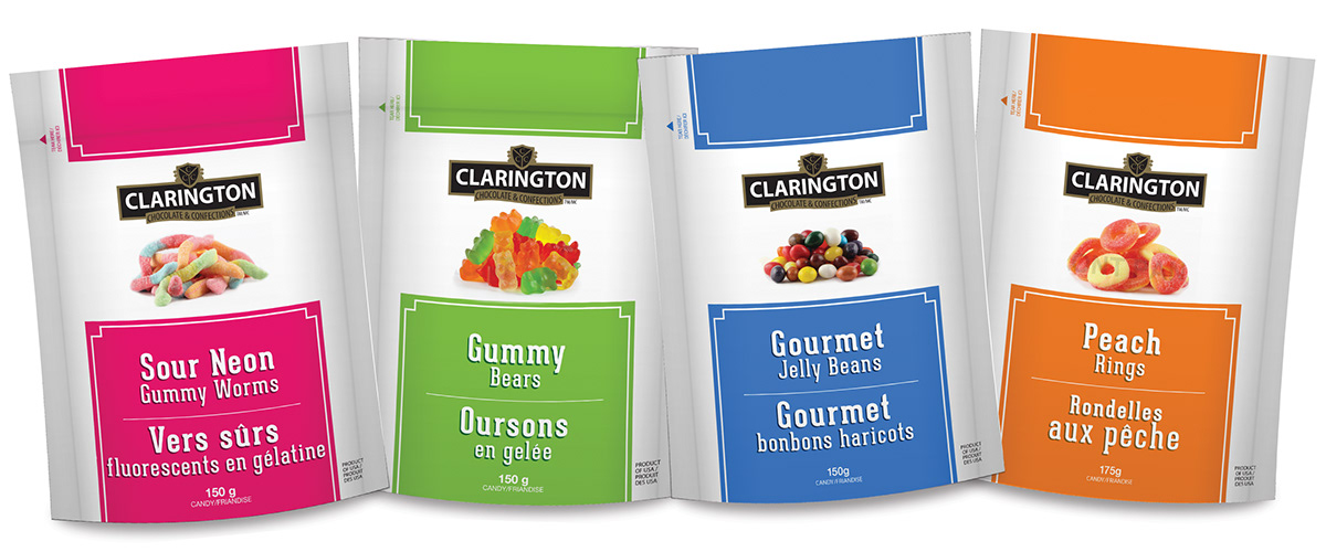 package design  Corporate Design Confectionery clarington brand identity