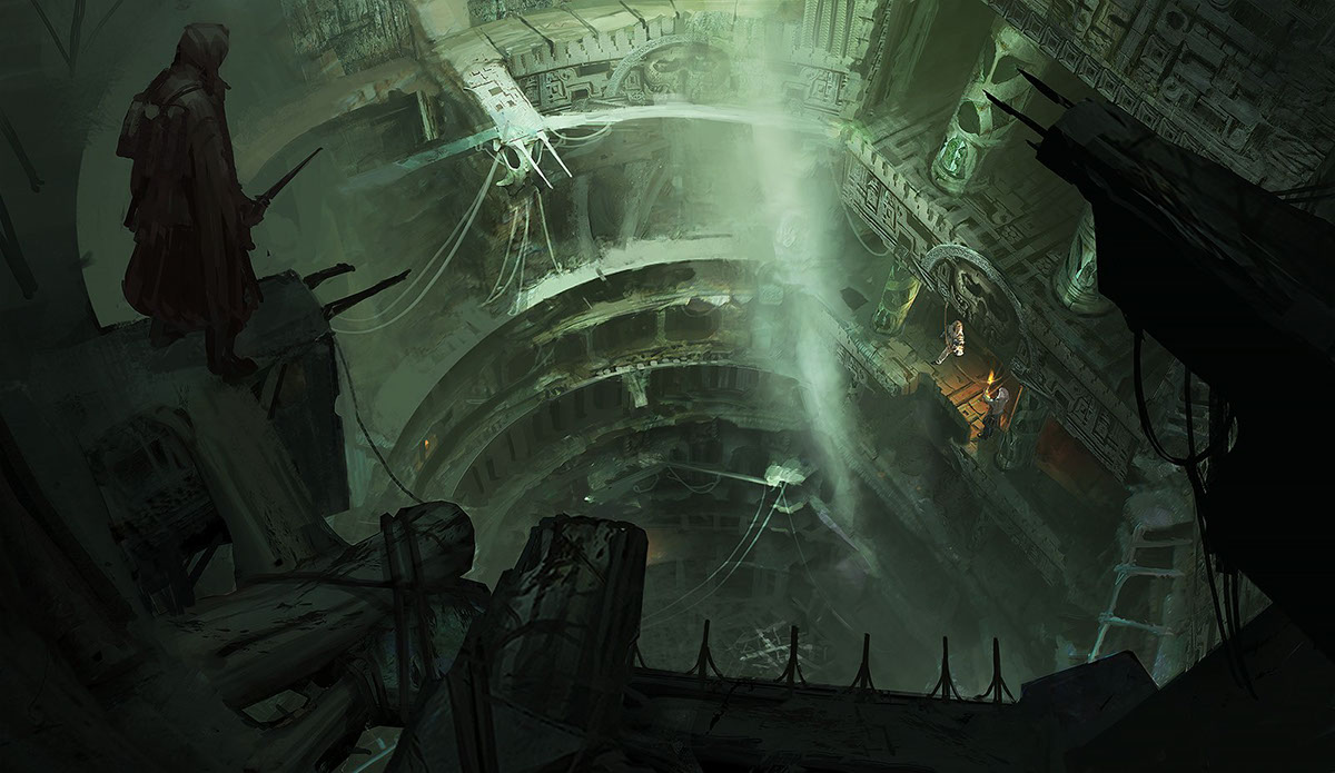 game concept art Game Art concept design environment Environment design Finnian Macmanus digital digital painting Landscape Interior exterior lighting Character