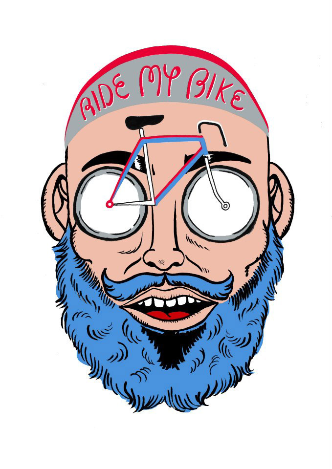 visual design textile until the end ride my bike Hipster