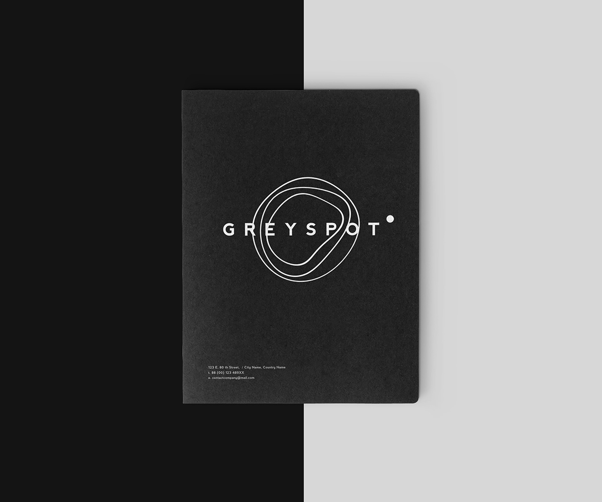 greyspot logo logos brand corporate Stationery business card design black identity studio grey New York minimal Ps25Under25