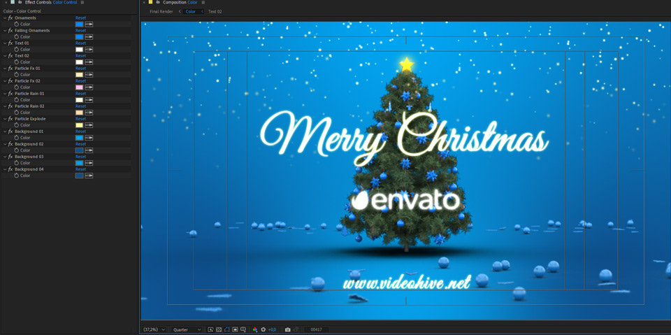 after effects after effects template videohive envato logo reveal 3D Christmas christmas card greeting envato market