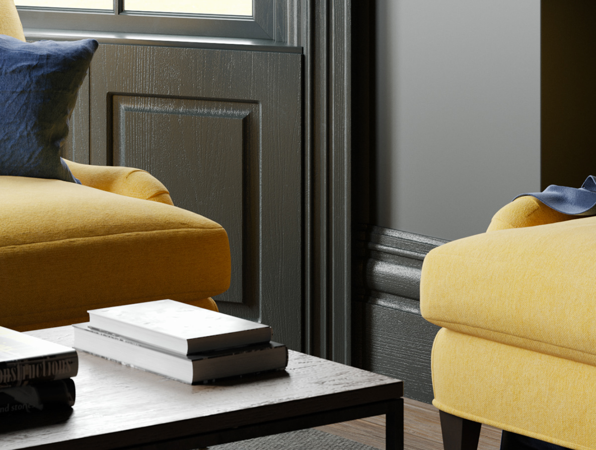 3D Render cinema4d corona rendering interior design  design yellow archviz