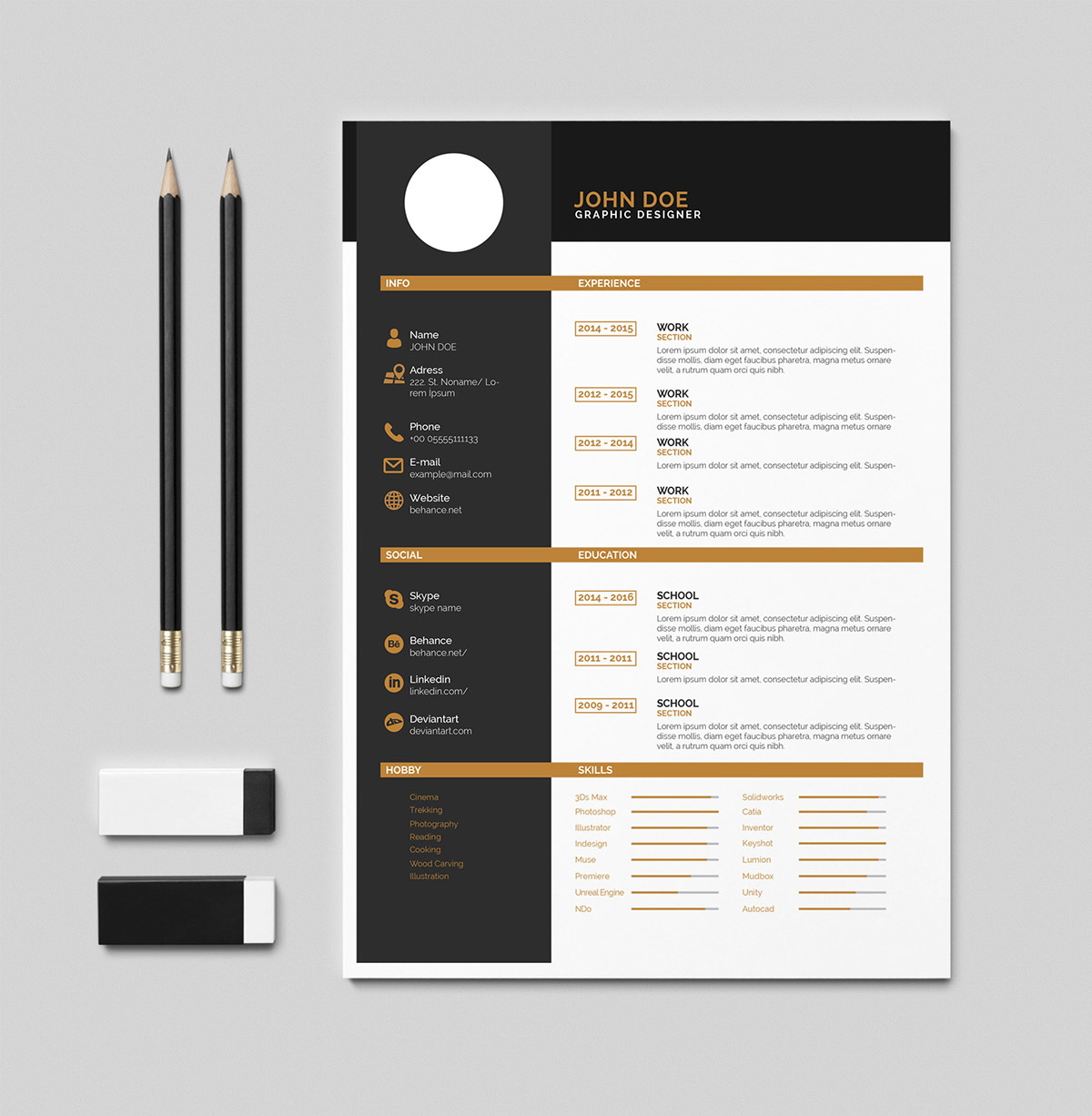 indesign resume