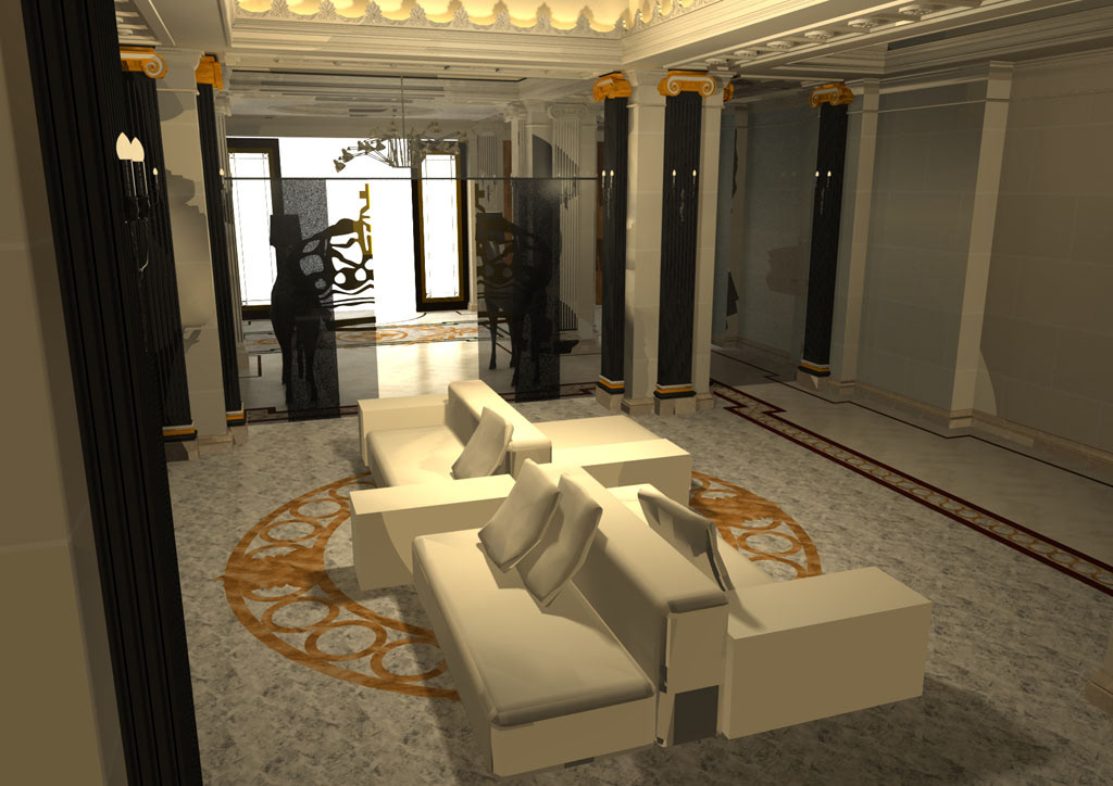 king george  hotel  Athens  syntagma square renovation photorealism