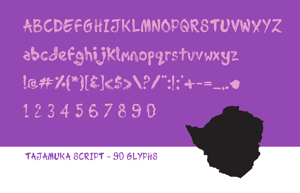 typography   font design Creative Direction  handwriting lettering Zimbabwe Tajamuka protest