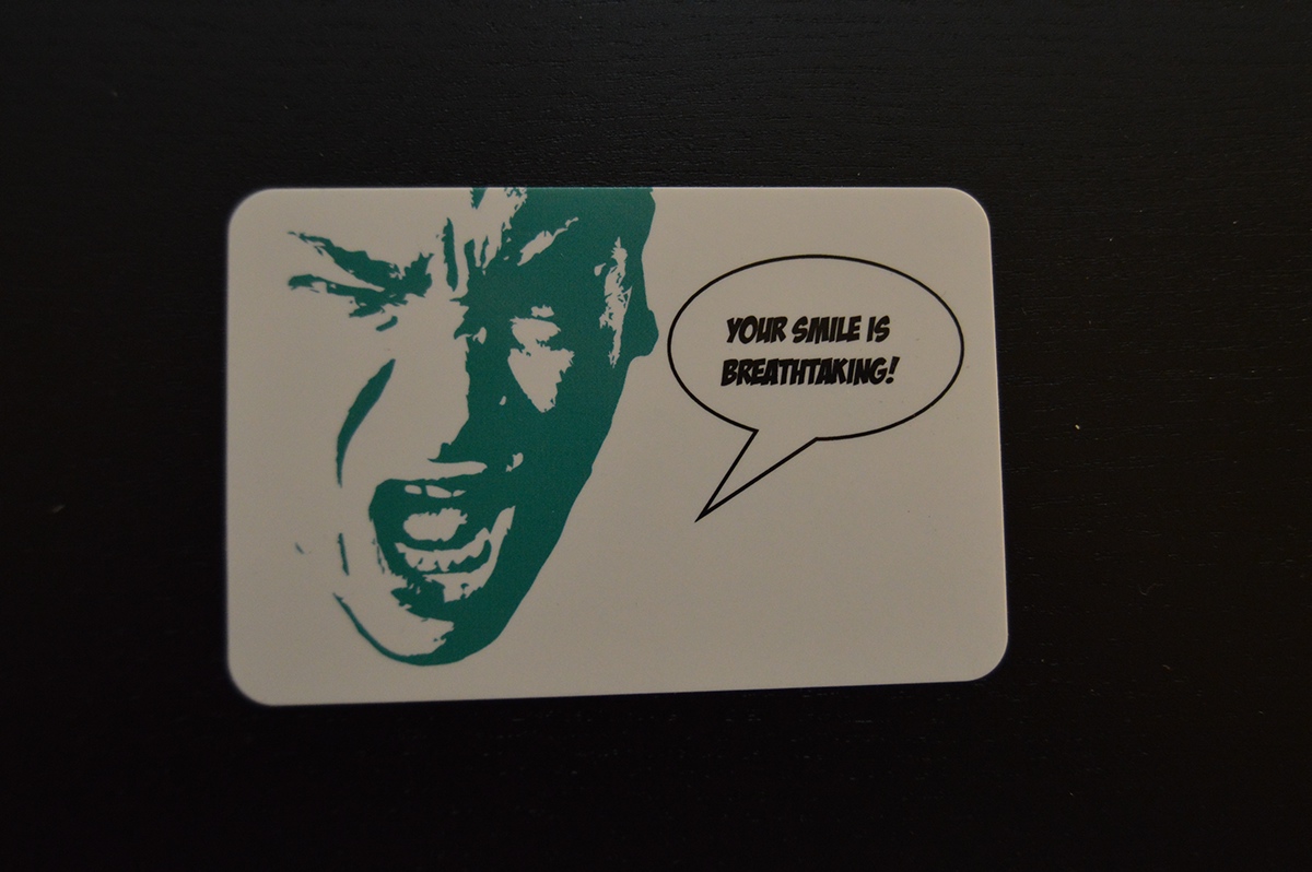 social design design business card comic type interaction