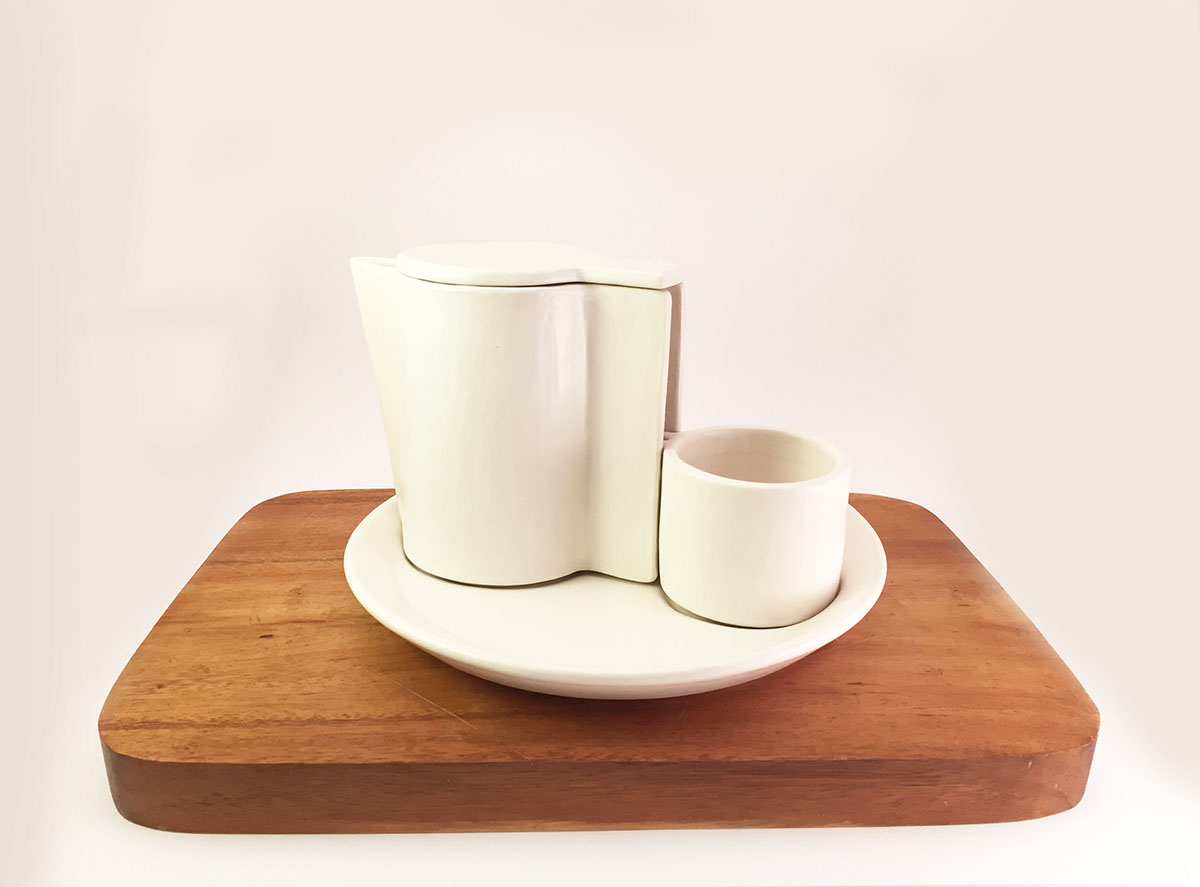 ceramics  Faiança White mate simple teaservice tea design minimalist clean