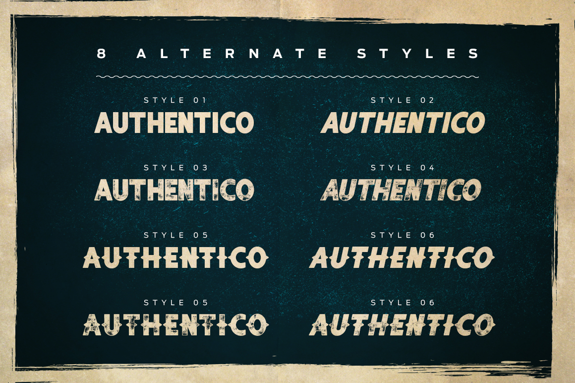 Retro vintage Display font spurred western worn grunge old authentico SEAN Co. big bold inked sans