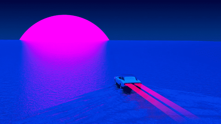 3D asakara car niletto raketa Russia Sun sunset