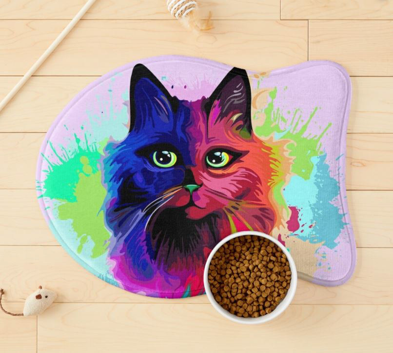 animal artwork Cat design Digital Art  gift idea Online shop pets Shopping watercolor