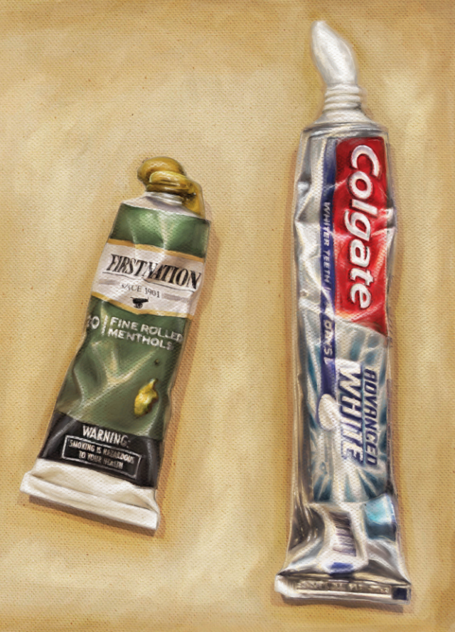 colgate  painting paint tubes carmen ziervogel toothpaste tube